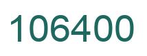 Number 106400 green image
