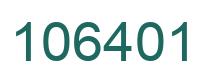 Number 106401 green image