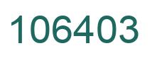 Number 106403 green image