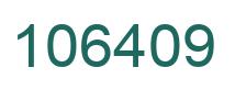 Number 106409 green image