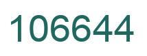 Number 106644 green image