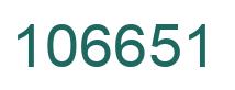 Number 106651 green image