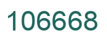 Number 106668 green image
