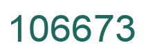 Number 106673 green image
