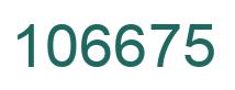 Number 106675 green image