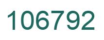 Number 106792 green image