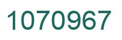 Number 1070967 green image