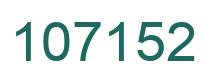 Number 107152 green image