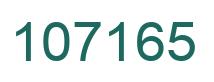 Number 107165 green image