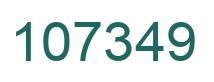 Number 107349 green image