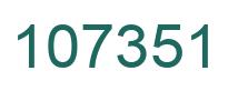 Number 107351 green image