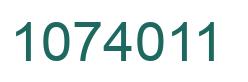 Number 1074011 green image