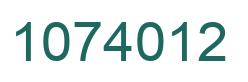 Number 1074012 green image