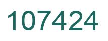 Number 107424 green image