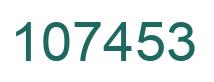 Number 107453 green image