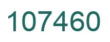 Number 107460 green image