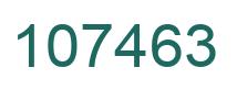 Number 107463 green image