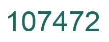 Number 107472 green image