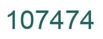 Number 107474 green image