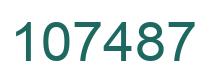 Number 107487 green image