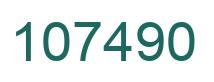 Number 107490 green image