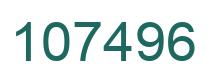 Number 107496 green image