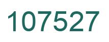 Number 107527 green image