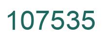Number 107535 green image