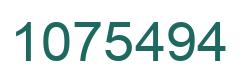 Number 1075494 green image