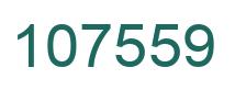 Number 107559 green image