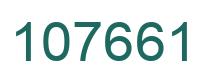 Number 107661 green image