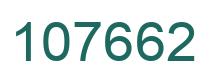 Number 107662 green image