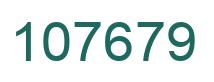 Number 107679 green image