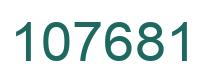 Number 107681 green image
