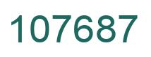 Number 107687 green image
