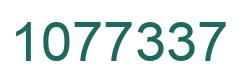 Number 1077337 green image