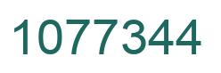 Number 1077344 green image