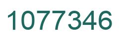 Number 1077346 green image