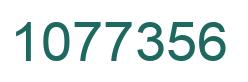 Number 1077356 green image