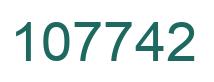 Number 107742 green image