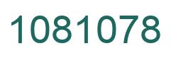 Number 1081078 green image