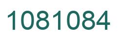 Number 1081084 green image