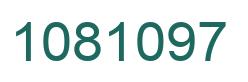 Number 1081097 green image
