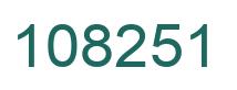 Number 108251 green image