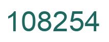 Number 108254 green image