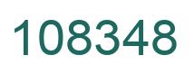 Number 108348 green image
