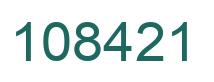 Number 108421 green image