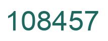 Number 108457 green image