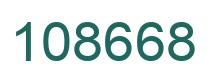 Number 108668 green image