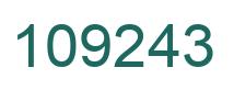 Number 109243 green image